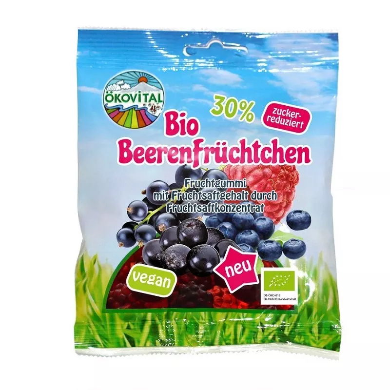 Cukríky želé lesné ovocie BIO vegan 80g ÖKOVITAL