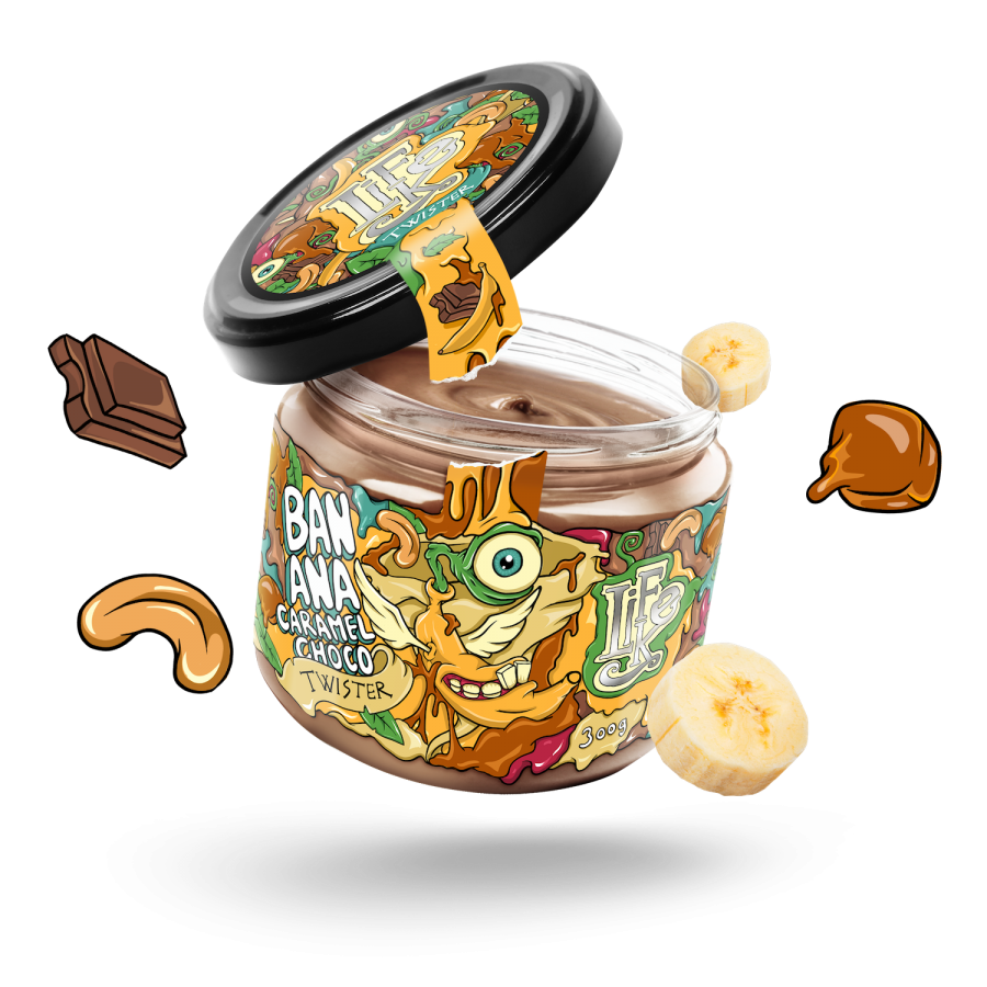 Twister Banana caramel choco 300g LiFE LiKE