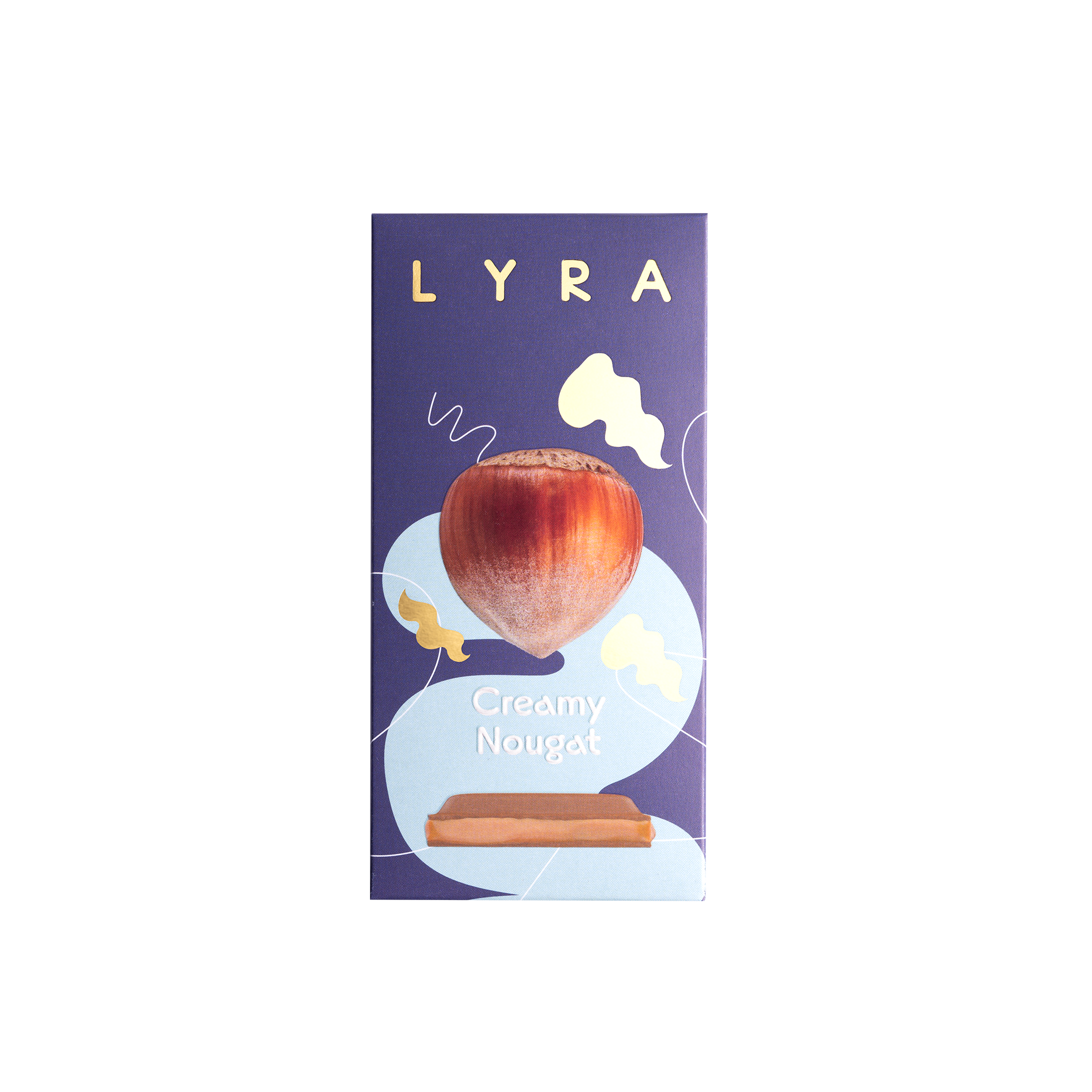 Creamy Nougat - Biela čokoláda s lieskovo-orieškovou náplňou 80g LYRA