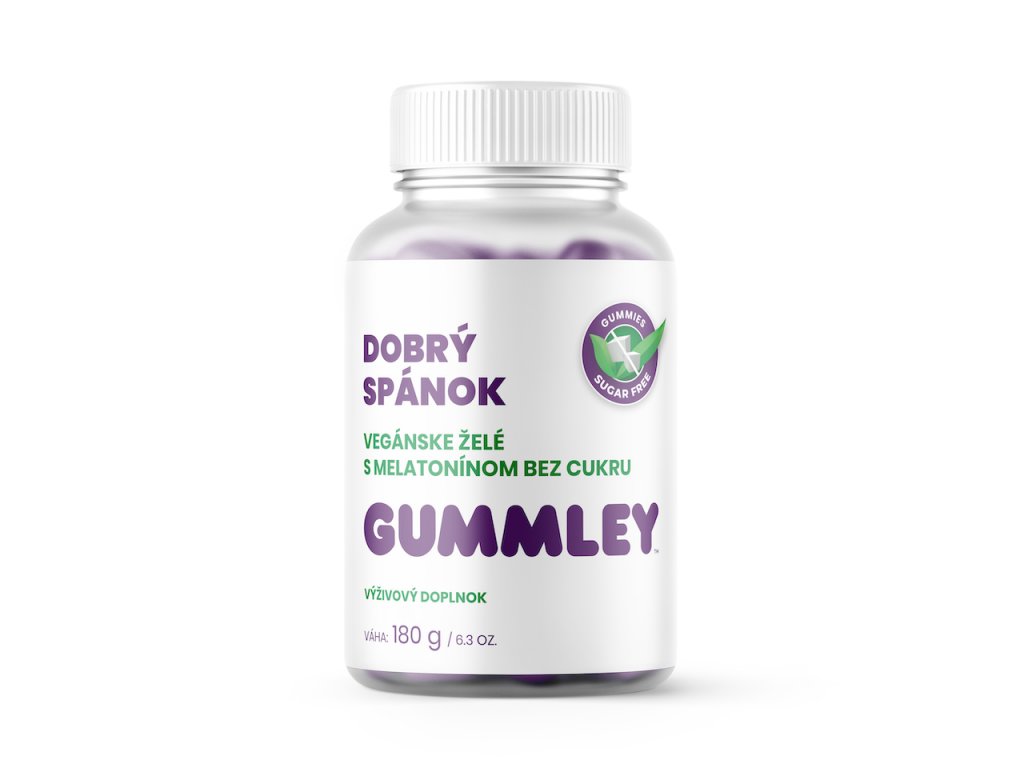 DOBRÝ SPÁNOK vegánske želé s melatonínom, bez cukru 180g GUMMLEY