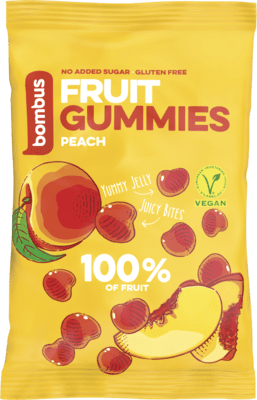 BOMBUS FRUIT ENERGY - Broskyňa gummies 35g