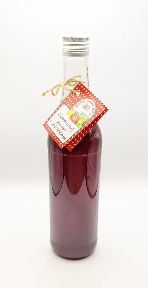 Citrónový sirup s ibištekom 500ml Miškine domáce produkty