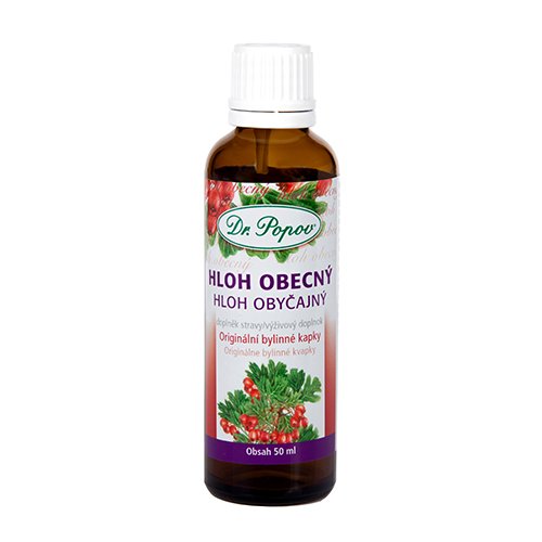 Bylinné kvapky Hloh 50ml Dr.Popov