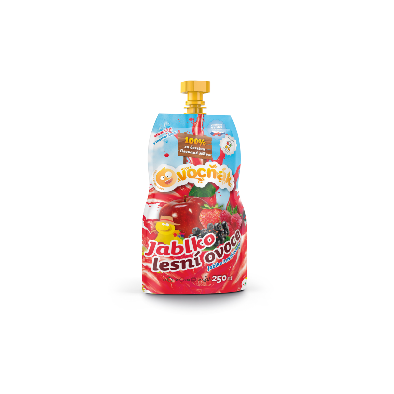 Šťava 100% Lesné ovocie Jablko 250ml Ovocňák