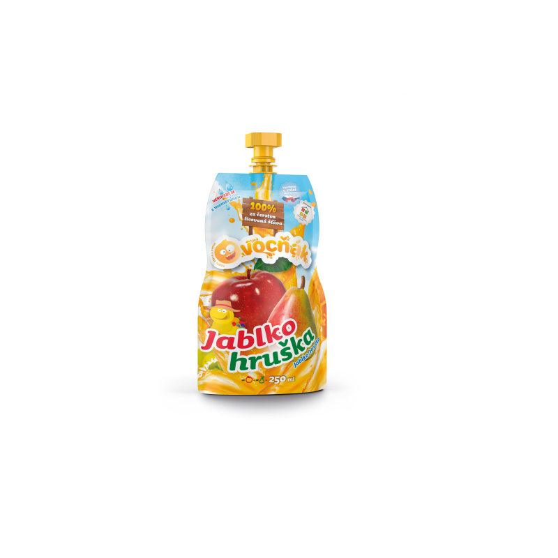 Jablko a hruška 100% šťava 250ml Ovocňák
