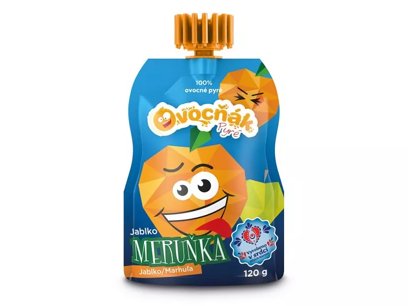 Pyré kapsička jablko a marhuľa 120g Ovocňák