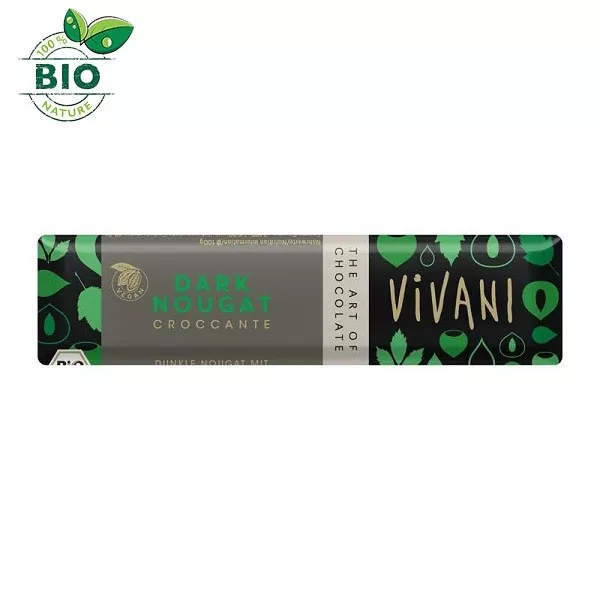 Horká čokoládová tyčinka nugát 35g BIO Vivani
