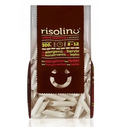 Ryžové cestoviny bezvaječné - penne 300g Risolino