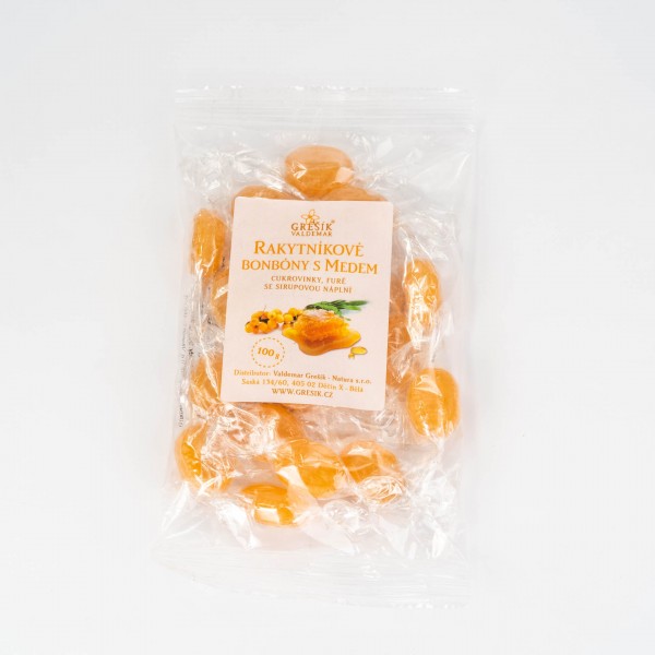 Rakytníkové cukríky s medom 100g Grešík