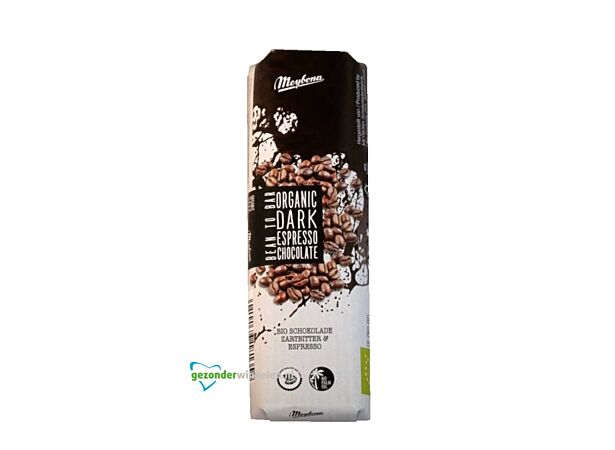 organická tmavá espresso čokoláda 35g Meybona