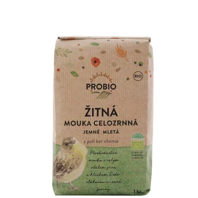 Múka Ražná (žitná) celozrnná BIO 1kg PROBIO