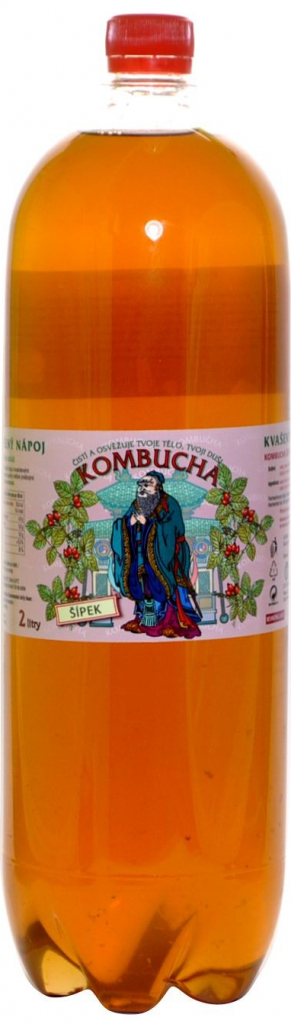 Šípka Kombucha 2l Stevikom