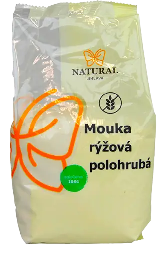 Ryžová múka polohrubá 500g Natural Jihlava