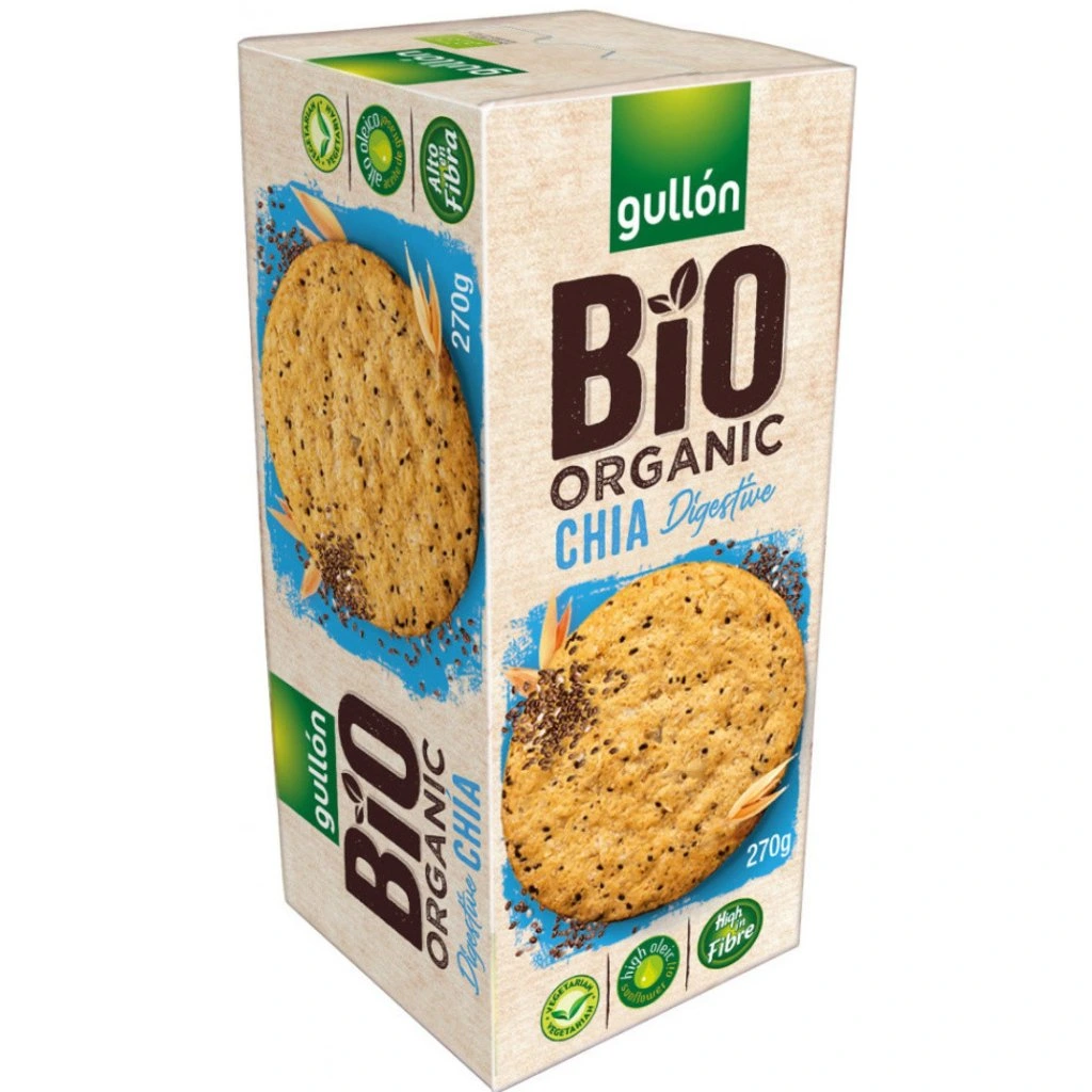 Ovsené sušienky s chia semienkami BIO 270g Gullón