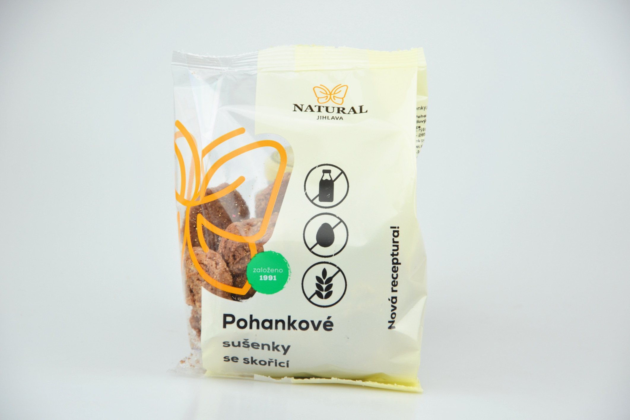 Sušienky pohánkové so škoricou bez lepku, vajec a mlieka 150g Natural Jihlava
