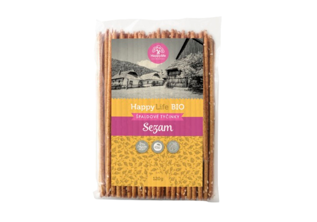 Tyčinky špaldové so sezamom BIO 120g HappyLife
