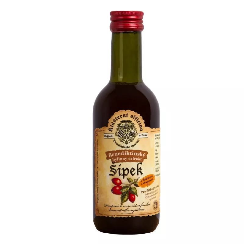 Bylinkový sirup – šípky 250ml Kláštorná officína