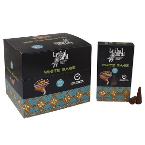 Biela Šalvia Vonné Kužele Tribal Soul