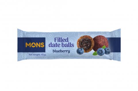 Plnené datľové guličky s čučoriedkami - VEGAN - 45g Mons