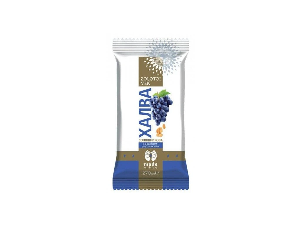 Chalva s hrozienkami a arašidy 270g Zolotok Vek