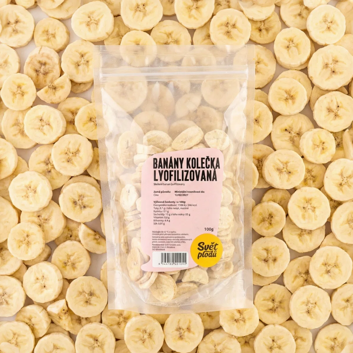 Banány lyofilizované krúžky 500g Svet plodov