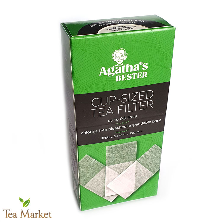Filtre na čaj s objemom 0,3l, biele, nechlórované Agatha´s Bester