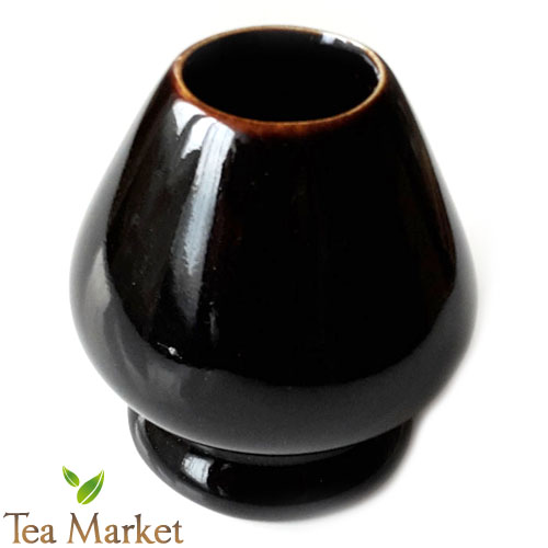 Chasen holder, keramický držiak na Matcha metličku Chasen, tmavohnedý 1ks Tea Market