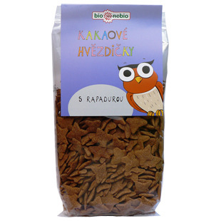 Kakaové hviezdičky s rapadurou 150g Bionebio