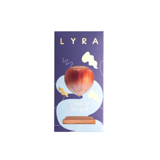 Creamy Nougat - Biela čokoláda s lieskovo-orieškovou náplňou 80g LYRA