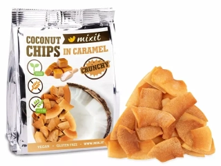 Kokosové chipsy - Slaný karamel 60g MIXIT