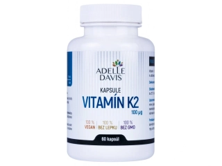 Vitamín K2 (MK-7), 100mcg, 60 kapsúl Adelle Davis