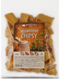 Chipsy Hrachové so sezamom 150g Damodara