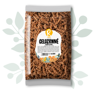 Pšeničné celozrnné cestoviny – vretená bez vajec 250g, Ravita