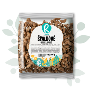 Špaldové cestoviny celozrnné - kolienka 250g, Ravita