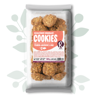 Bezgluténové chrumkavé cookies - pšenové s arašidmi a chia 120g Ravita