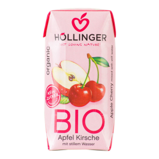 Nektár jablkovo-čerešňový s vodou 200ml bio Hollinger