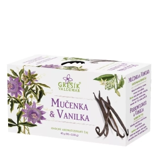 Ovocný čaj Mučenka a vanilka porciovaný 40g Grešík