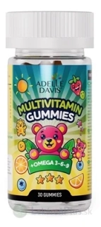 MULTIVITAMIN GUMMIES + OMEGA 3,6,9, príchuť pomaranč 30ks Adelle Davis