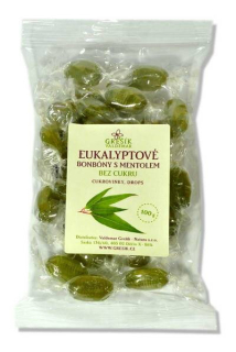 Eukalyptové s mentolom bez cukru 100g Grešík