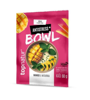 BOWL KAŠA Antistress mango a medovka, bezlepková instantná zmes 60g Topnatur