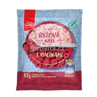 Kaša ryž. s malinami bezl. 65g Semix