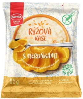 Ryžová kaša s marhuľami bez lepku 65g Semix