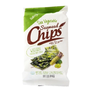 Morské riasy Snack pražené Nori s príchuťou wasabi 4g Sahmyoo