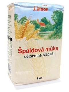 MUKA spaldova hladká celozrnná 1kg J.Vince