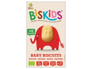BIO Detské celozrnné sušienky Natural, bez pridaného cukru, 6M+, 120g Belkorn