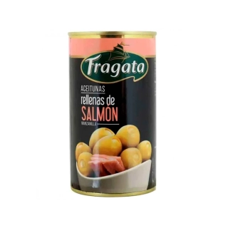 Olivy zelené s lososom 300g Fragata