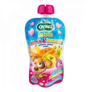 Príkrm jablko, mrkva, banán 120g Ovko