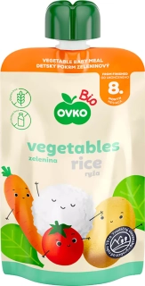 Bio vrecko zeleninová zmes s ryžou 90g OVKO