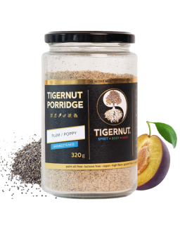 Nesladená kaša z tigrieho orecha s makom s slivkami 320g Tigernut