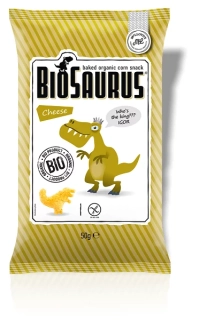 Kukuričné chrumky so syrom BIO 50g BioSarurus